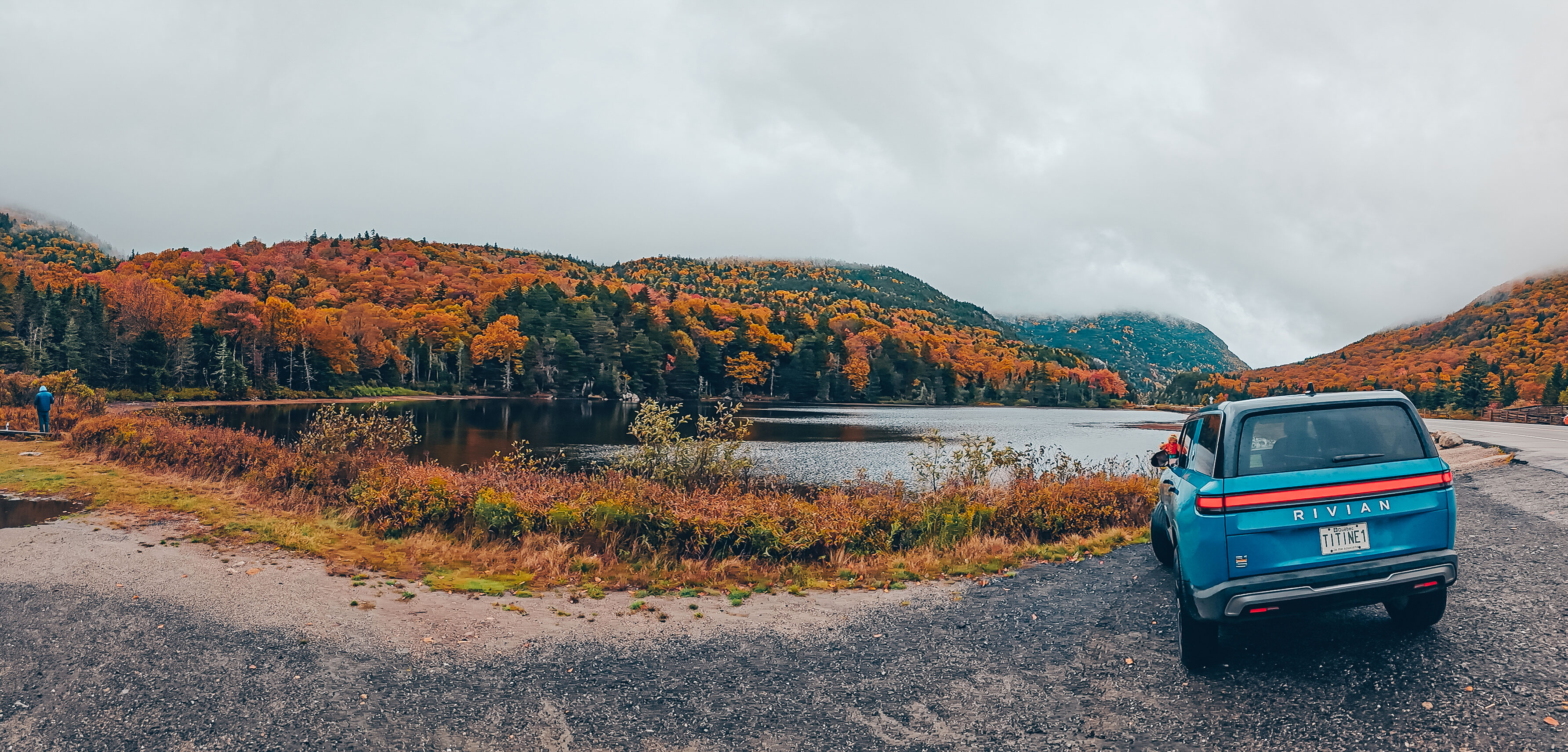 Route d'automne dans les montagnes Blanches