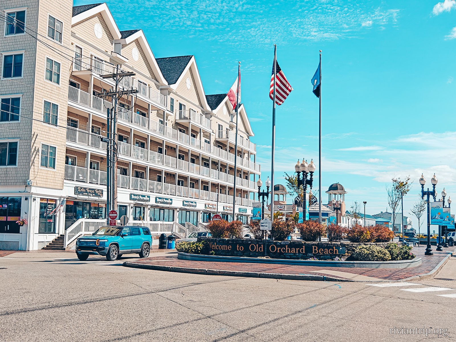 Les rues d’Old Orchard Beach, en bord de plage