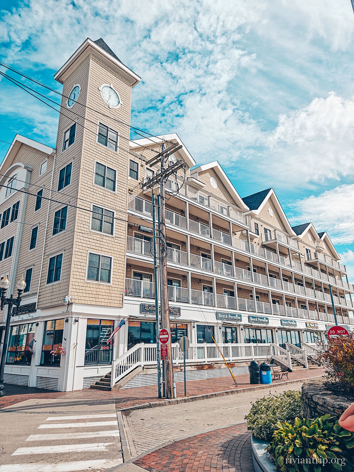 Les rues d’Old Orchard Beach, en bord de plage