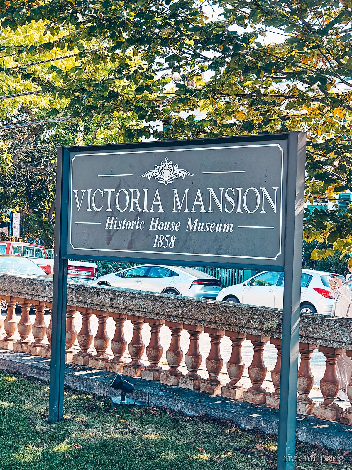 Le panneau du musée Victoria Mansion, maison historique de 1858
